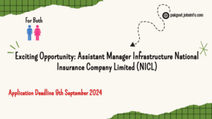 Exciting Opportunity: Assistant Manager Infrastructure National Insurance Company Limited (NICL)